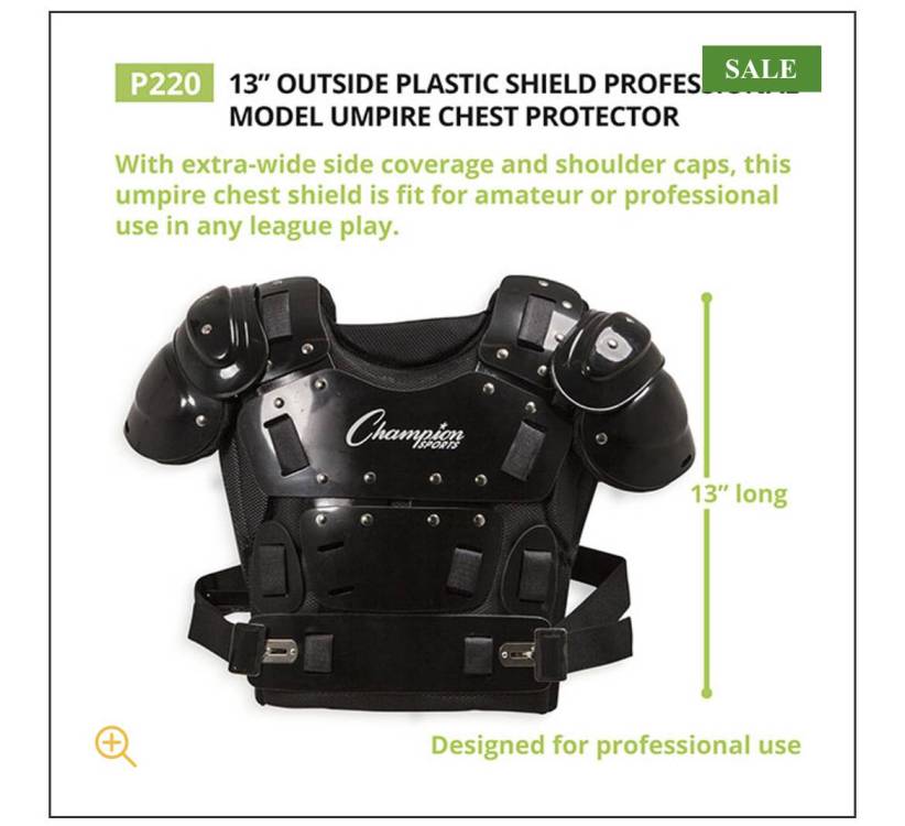 FOR SALE Champion Sports chest protector and shin/leg guard. Buy